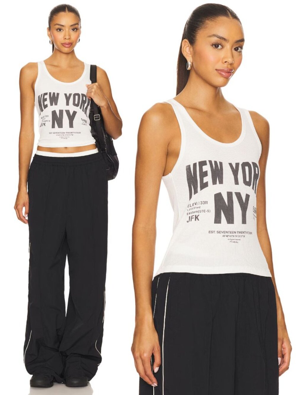 The Laundry Room White New York Rib Sleeveless Tank Top Size Small 38945